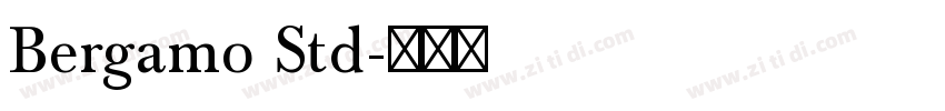 Bergamo Std字体转换